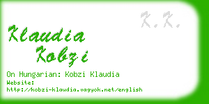 klaudia kobzi business card